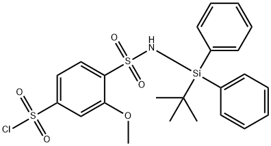 Benzenesulfonyl chloride, 4-[[[(1,1-dimethylethyl)diphenylsilyl]amino]sulfonyl]-3-methoxy-,2408330-84-5,结构式