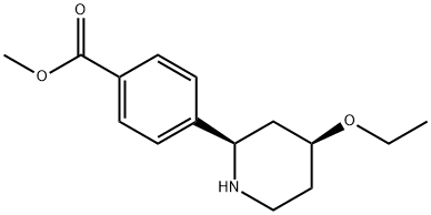 Benzoic acid, 4-[(2R,4S)-4-ethoxy-2-piperidinyl]-, methyl ester Structure