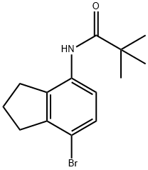 Propanamide, N-(7-bromo-2,3-dihydro-1H-inden-4-yl)-2,2-dimethyl- Struktur