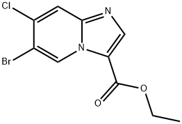6-溴-7-氯咪唑并[1,2-A]吡啶-3-羧酸乙酯, 2409596-95-6, 结构式