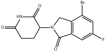 2,6-Piperidinedione, 3-(4-bromo-6-fluoro-1,3-dihydro-1-oxo-2H-isoindol-2-yl)- Structure