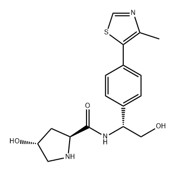 (2S,4R)-4-羟基-N-[(R)-2-羟基-1-[4-(4-甲基-5-噻唑基)苯基]乙基]吡咯烷-2-甲酰胺, 2410315-05-6, 结构式