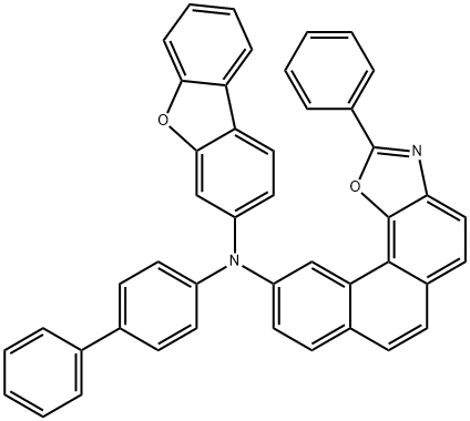 Phenanthro[3,4-d]oxazol-10-amine, N-[1,1'-biphenyl]-4-yl-N-3-dibenzofuranyl-2-phenyl- Structure