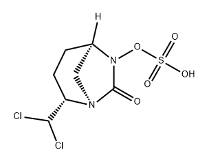 (1R,2S,5R)-2-(Dichloromethyl)-7-oxo-1,6-diazabicyclo[3.2.1]oct-6-yl hydrogen sulfate 结构式
