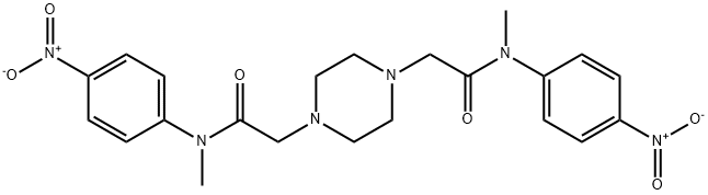 1,?4-?Piperazinediacetamid?e, N1,?N4-?dimethyl-?N1,?N4-?bis(4-?nitrophenyl)?- Structure