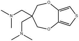 N,N,N',N'-四甲基-2H-噻吩并[3,4-B][1,4]二氧杂环庚-3,3(4H)-二甲胺 结构式
