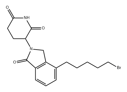 2,6-Piperidinedione, 3-[4-(5-bromopentyl)-1,3-dihydro-1-oxo-2H-isoindol-2-yl]- Structure