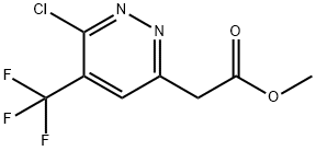 Methyl 6-chloro-5-(trifluoromethyl)-3-pyridazineacetate Struktur
