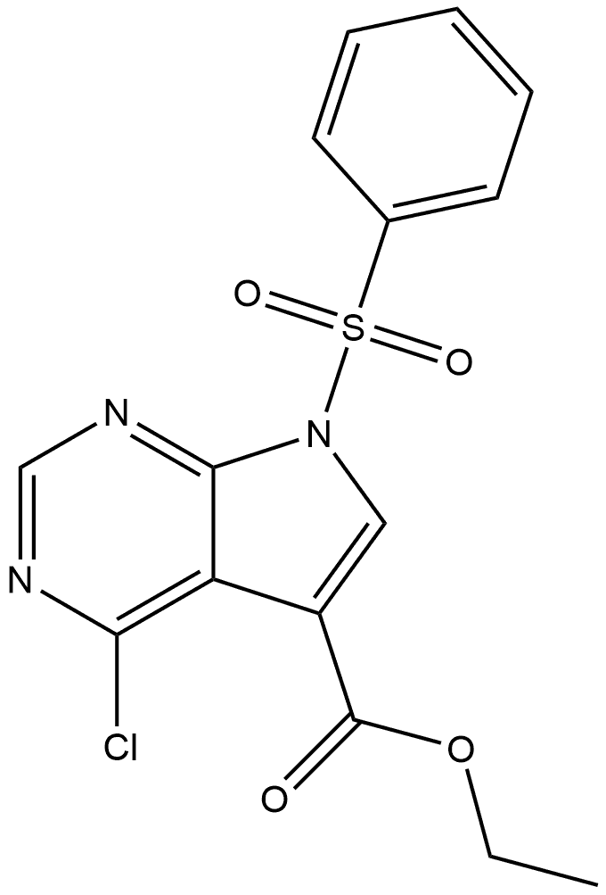 2411407-84-4 Ethyl 4-chloro-7-(phenylsulfonyl)-7H-pyrrolo[2,3-d]pyrimidine-5-carboxylate