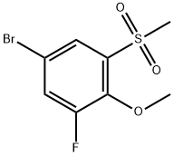 Benzene, 5-bromo-1-fluoro-2-methoxy-3-(methylsulfonyl)- Structure
