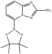 5-(Tetramethyl-1,3,2-dioxaborolan-2-yl)-[1,2,4]triazolo[1,5-a]pyridin-2-amine 结构式