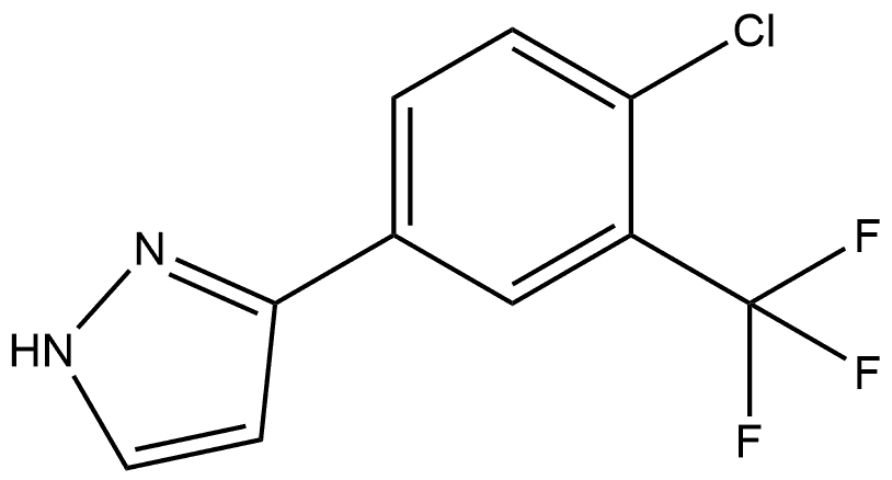 3-[4-Chloro-3-(trifluoromethyl)phenyl]-1H-pyrazole 结构式