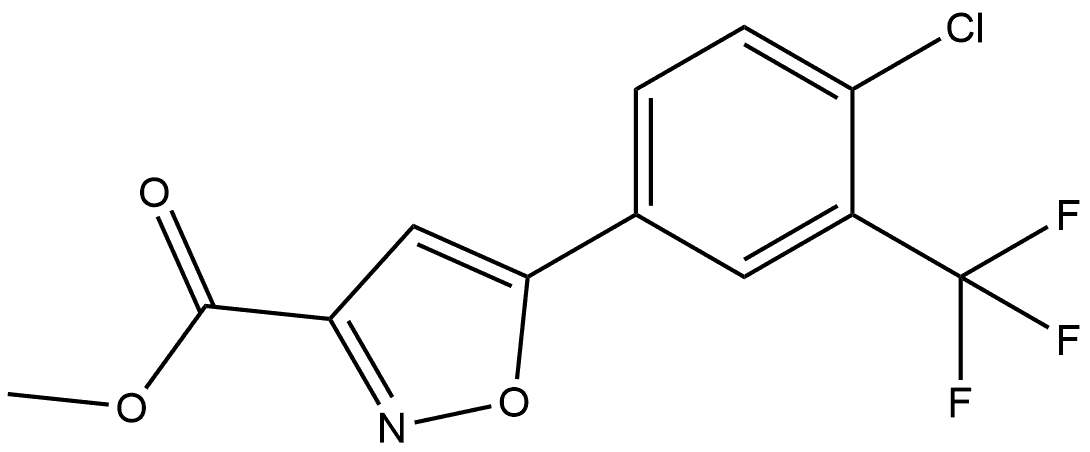 Methyl 5-[4-Chloro-3-(trifluoromethyl)phenyl]isoxazole-3-carboxylate 结构式