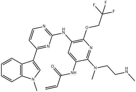 2-Propenamide, N-[5-[[4-(1-methyl-1H-indol-3-yl)-2-pyrimidinyl]amino]-2-[methyl[2-(methylamino)ethyl]amino]-6-(2,2,2-trifluoroethoxy)-3-pyridinyl]-|AST5902