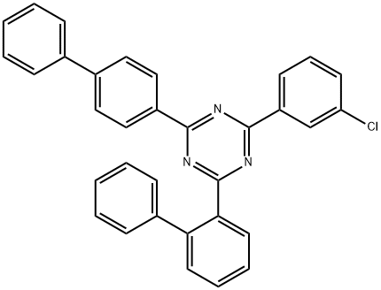 2-([1,1’-联苯基]-2-基)-4-([1,1-联苯基]-4-基)-6-(3-氯苯基) -1,3,5-三嗪 结构式