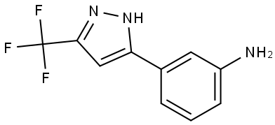 3-[3-(Trifluoromethyl)-1H-pyrazol-5-yl]benzenamine Structure