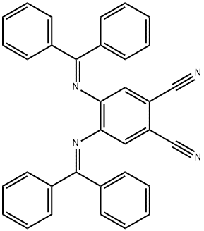 1,2-Benzenedicarbonitrile, 4,5-bis[(diphenylmethylene)amino]- Structure