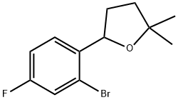 Furan, 5-(2-bromo-4-fluorophenyl)tetrahydro-2,2-dimethyl- Struktur