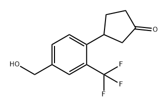 Cyclopentanone, 3-[4-(hydroxymethyl)-2-(trifluoromethyl)phenyl]- Structure