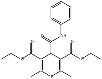 3,5-Pyridinedicarboxylic acid, 1,4-dihydro-2,6-dimethyl-4-[(phenylamino)carbonyl]-, 3,5-diethyl ester Struktur