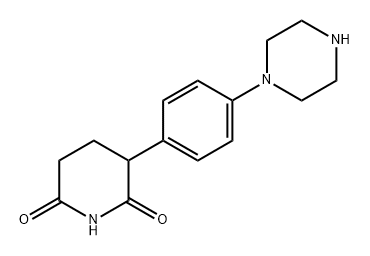 2,6-Piperidinedione, 3-[4-(1-piperazinyl)phenyl]- Struktur