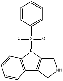 8-Benzenesulfonyl-1,2,3,8-tetrahydro-2,8-diaza-cyclopenta[a]indene 结构式