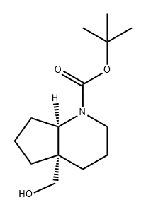 1H-Cyclopenta[b]pyridine-1-carboxylic acid, octahydro-4a-(hydroxymethyl)-, 1,1-dimethylethyl ester, (4aS,7aR)- 结构式