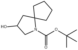 tert-butyl 3-hydroxy-1-azaspiro[4.4]nonane-1-carboxylate Struktur