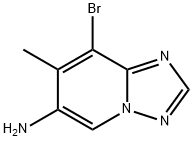 8-溴-7-甲基-[1,2,4]三唑并[1,5-A]吡啶-6-胺, 2413985-26-7, 结构式