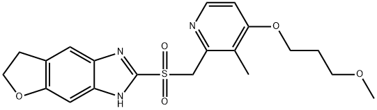3H-Furo[2,3-f]benzimidazole, 6,7-dihydro-2-[[[4-(3-methoxypropoxy)-3-methyl-2-pyridinyl]methyl]sulfonyl]- Struktur