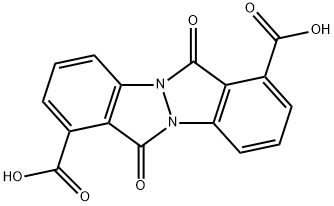 6H,12H-Indazolo[2,1-a]indazole-1,7-dicarboxylic acid, 6,12-dioxo- Structure