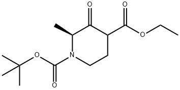 1,4-Piperidinedicarboxylic acid, 2-methyl-3-oxo-, 1-(1,1-dimethylethyl) 4-ethyl ester, (2S)-,2414324-50-6,结构式