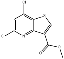 Thieno[3,2-b]pyridine-3-carboxylic acid, 5,7-dichloro-, methyl ester Structure