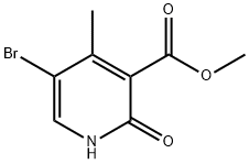 3-Pyridinecarboxylic acid, 5-bromo-1,2-dihydro-4-methyl-2-oxo-, methyl ester Struktur