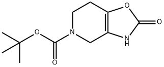 Oxazolo[4,5-c]pyridine-5(4H)-carboxylic acid, 2,3,6,7-tetrahydro-2-oxo-, 1,1-dimethylethyl ester Structure