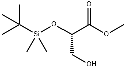 Propanoic acid, 2-[[(1,1-dimethylethyl)dimethylsilyl]oxy]-3-hydroxy-, methyl ester, (2S)- Structure