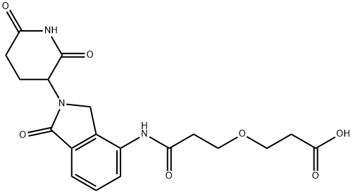 3-[3-[[2-(2,6-dioxo-3-piperidinyl)-2,3-dihydro-1-oxo-1H-isoindol-4-yl]amino]-3-oxopropoxy]-Propanoic acid,,2416132-69-7,结构式
