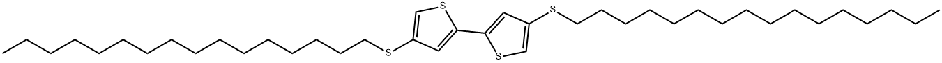 2,?2'-?bithiophene, 4,?4'-?bis(hexadecylthio)?- Struktur