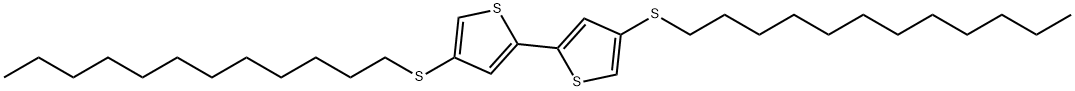 4,4'-bis(dodecylthio)-2,2'-bithiophene Struktur