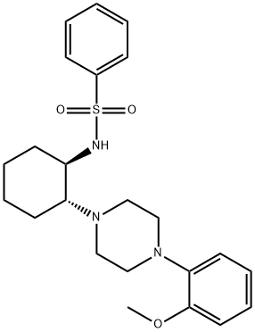 Benzenesulfonamide, N-[(1R,2R)-2-[4-(2-methoxyphenyl)-1-piperazinyl]cyclohexyl]- Structure