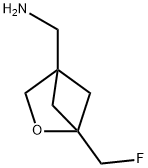 1-(Fluoromethyl)-2-oxabicyclo[2.1.1]hexane-4-methanamine Struktur