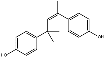 Phenol, 4-[(1Z)-3-(4-hydroxyphenyl)-1,3-dimethyl-1-buten-1-yl]- Struktur