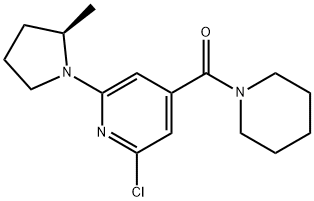 Methanone, [2-chloro-6-[(2R)-2-methyl-1-pyrrolidinyl]-4-pyridinyl]-1-piperidinyl-|[2-氯-6-[(2R)-2-甲基吡咯烷-1-基]吡啶-4-基](哌啶-1-基)甲酮