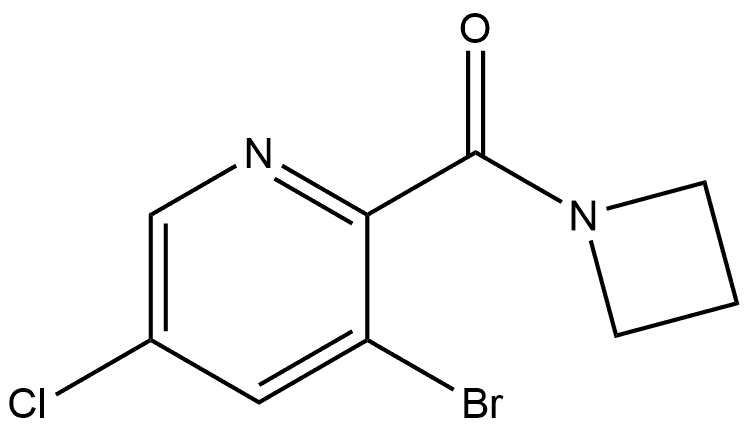 1-Azetidinyl(3-bromo-5-chloro-2-pyridinyl)methanone Struktur