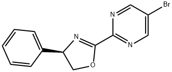 5-溴-2-[(4R)-4,5-二氢-4-苯基-2-噁唑基]嘧啶, 2422083-88-1, 结构式