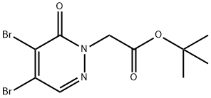 tert-butyl 2-(4,5-dibromo-6-oxo-1,6-dihydropyridazin-1-yl)acetate 结构式