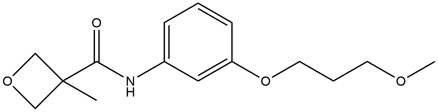 N-[3-(3-Methoxypropoxy)phenyl]-3-methyl-3-oxetanecarboxamide Structure
