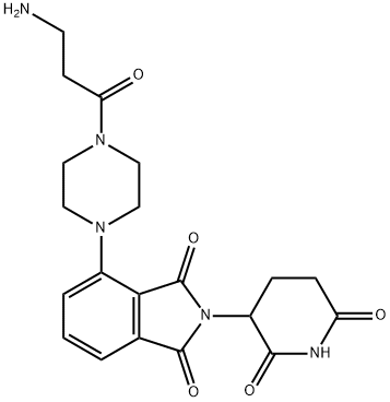 4-[4-(3-amino-1-oxopropyl)-1-piperazinyl]-2-(2,6-dioxo-3-piperidinyl)-1H-Isoindole-1,3(2H)-dione 结构式