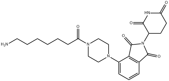 4-[4-(7-amino-1-oxopentyl)-1-piperazinyl]-2-(2,6-dioxo-3-piperidinyl)-1H-Isoindole-1,3(2H)-dione, 结构式