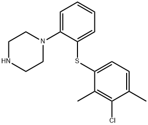 Piperazine, 1-[2-[(3-chloro-2,4-dimethylphenyl)thio]phenyl]- Structure